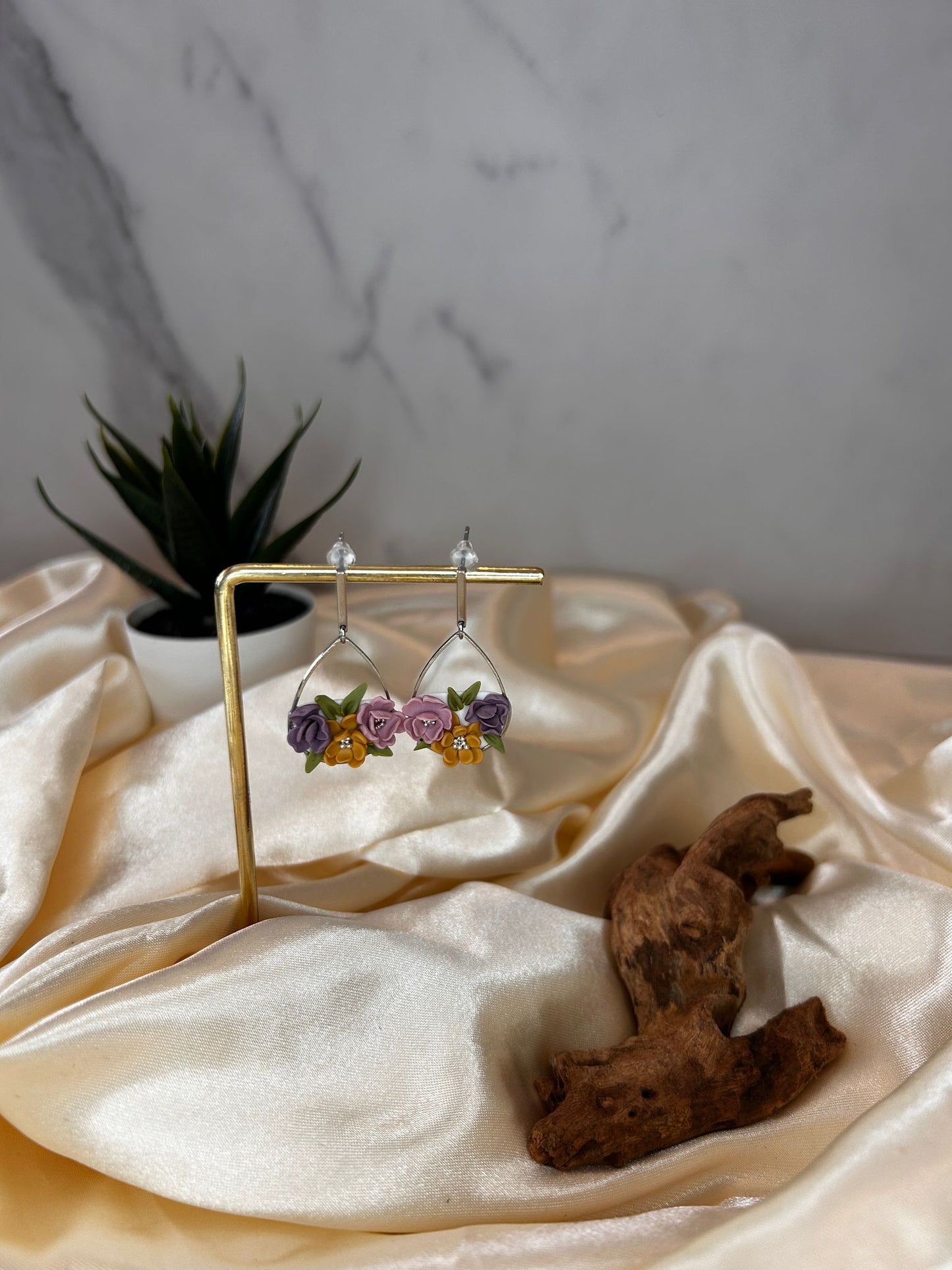 Teardrop Floral Earrings