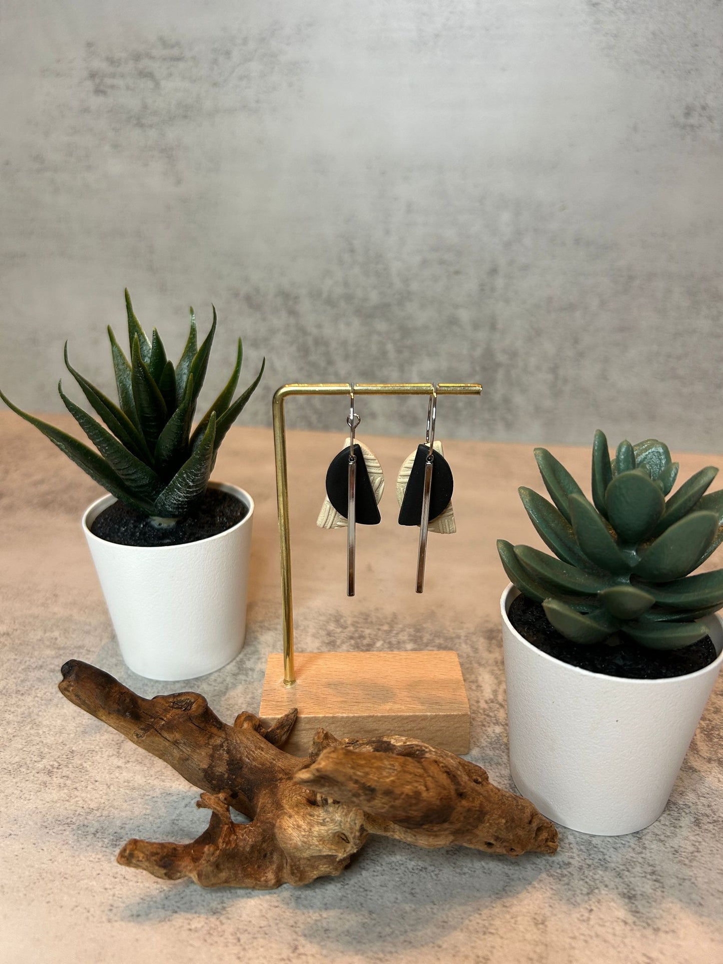 Half Circle Hoops with Bar Charm