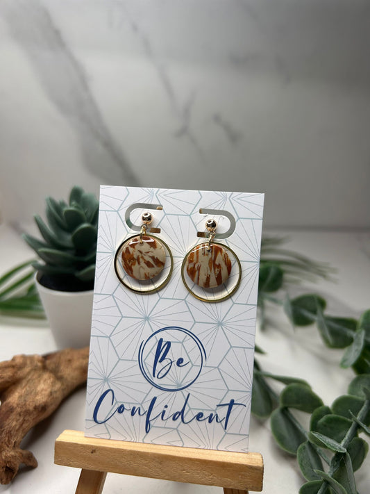 The Marble Circle Earrings