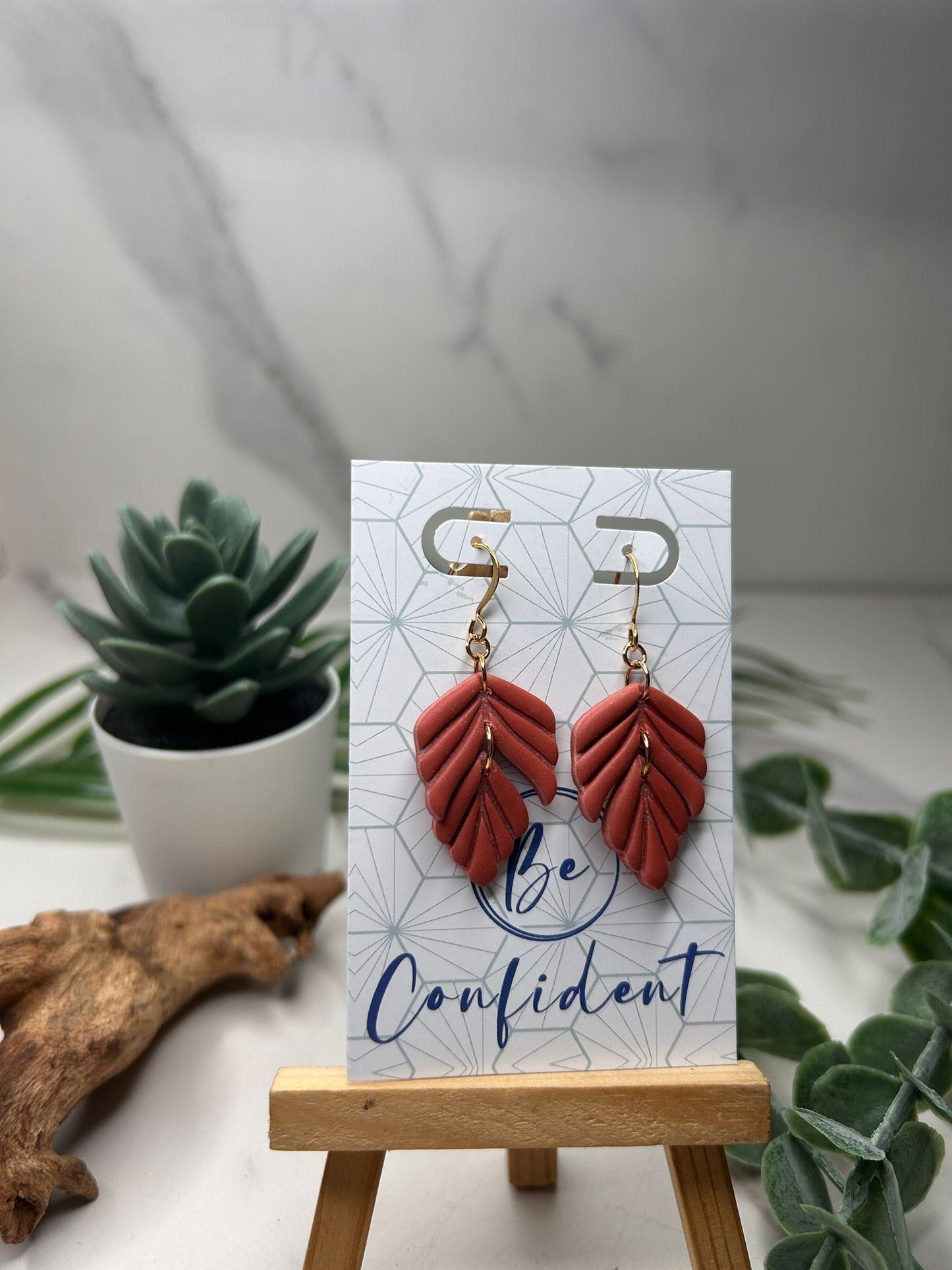 The Feather Drop Earrings