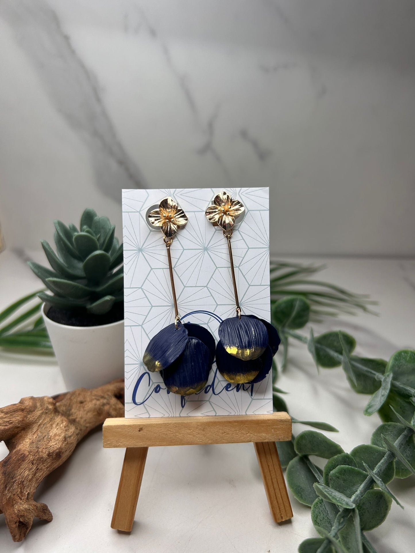 The Midnight Flower Earrings