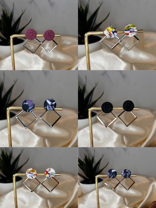Circle Diamond Stud