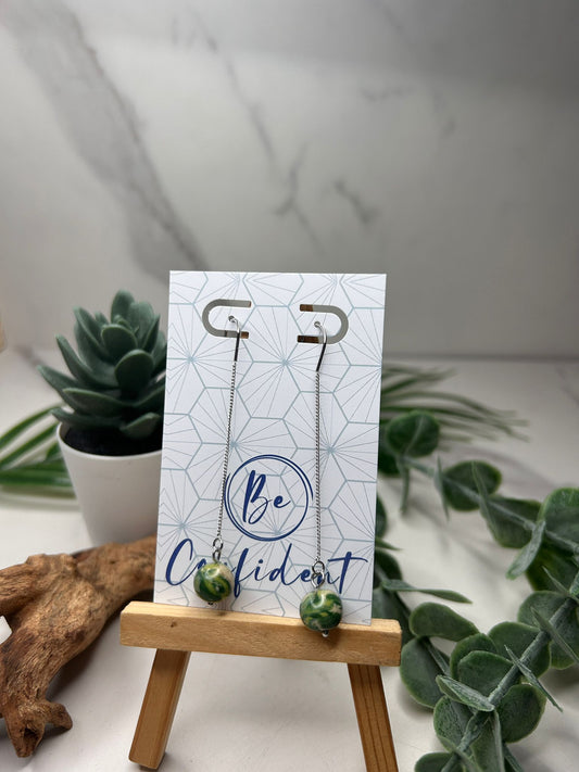 Drop Marble Earrings