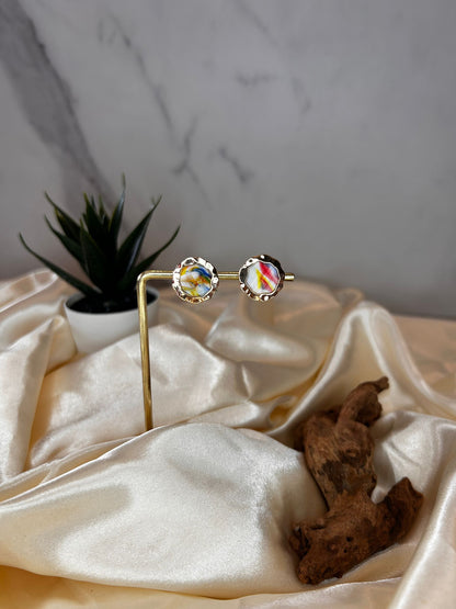 Gold Rim Studs