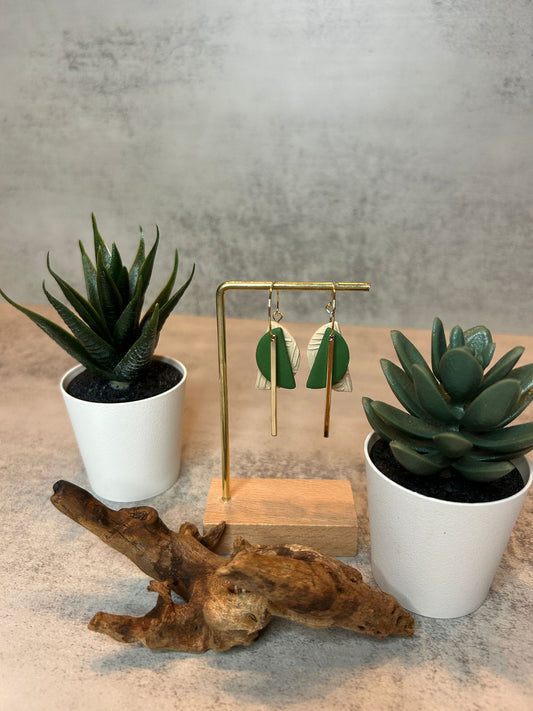 Half Circle Hoops with Bar Charm