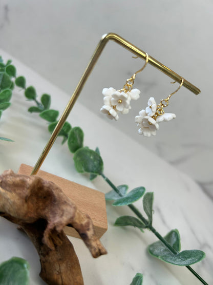 PRE ORDER Charity Cherry Blossom White Drop Earrings