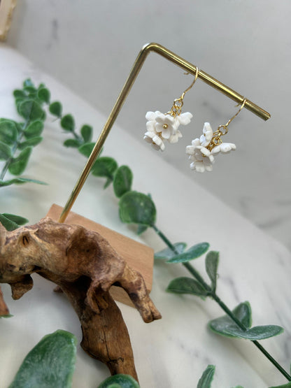 PRE ORDER Charity Cherry Blossom White Drop Earrings