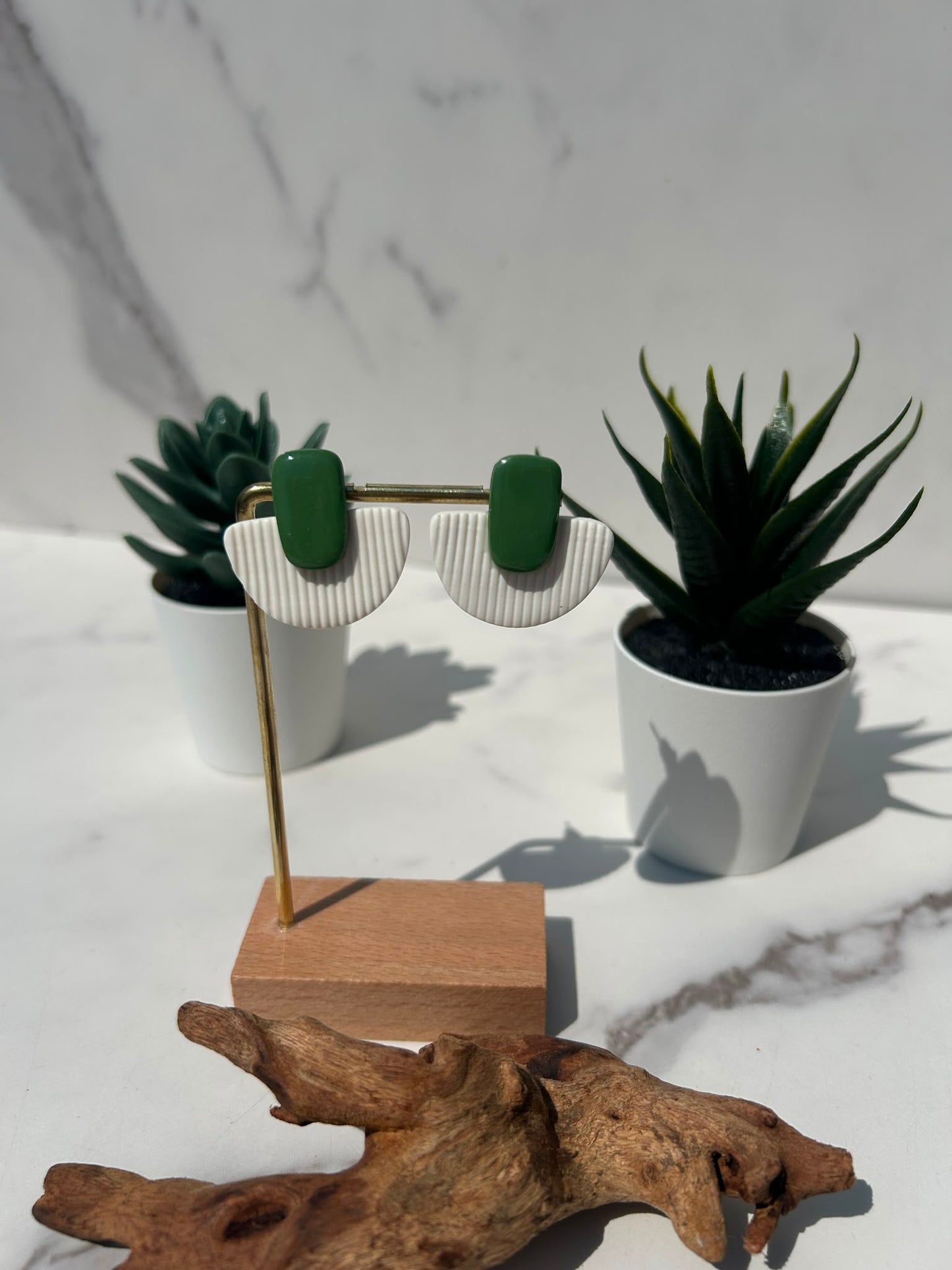Textured Half Circle Earrings