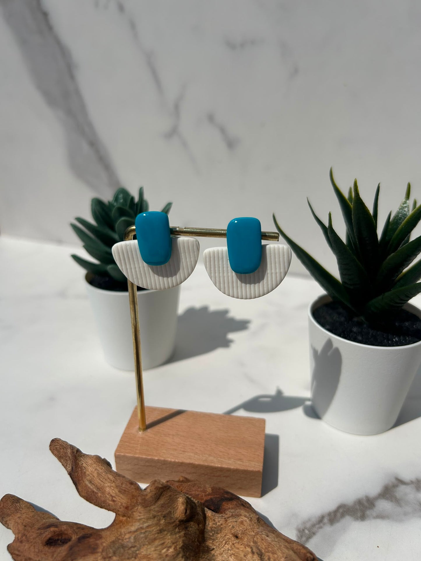 Textured Half Circle Earrings