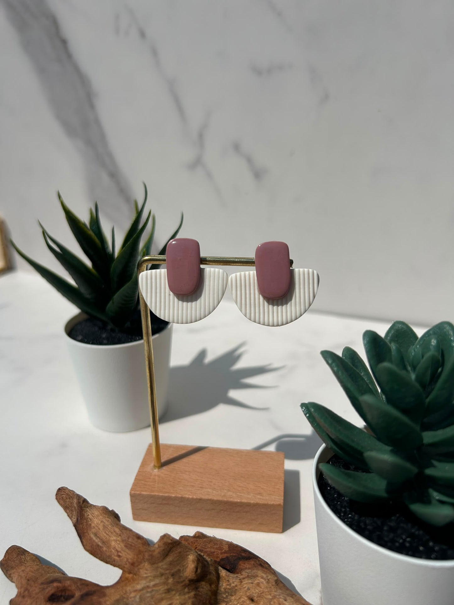 Textured Half Circle Earrings